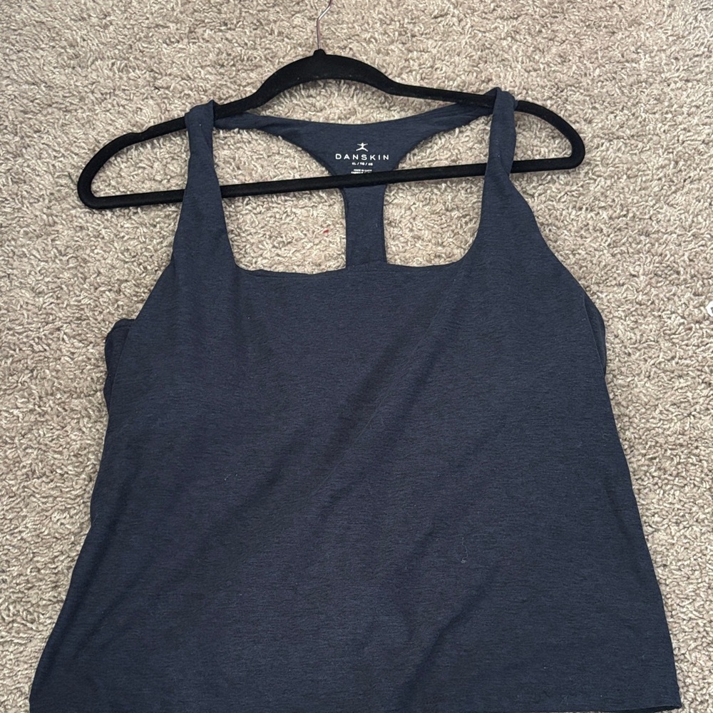 Danskin Navy Blue ‘Heathered’ Racerback Tank